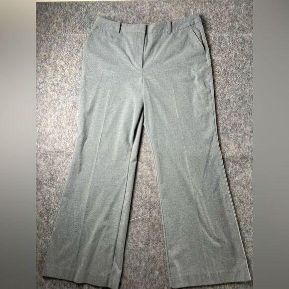 Worthington Industries Trousers Pants Womens 18 Gray Polyester Mid Rise Wide Leg - Picture 1 of 9